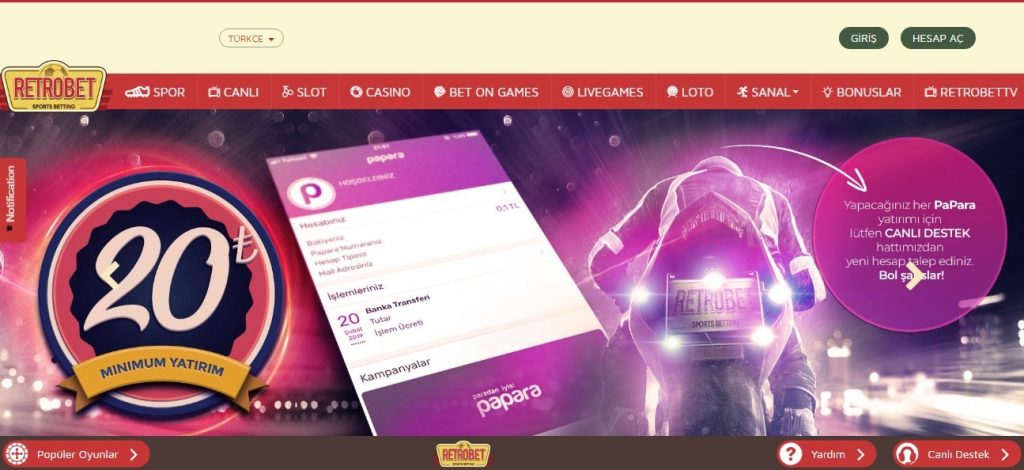Retrobet TV turkiye