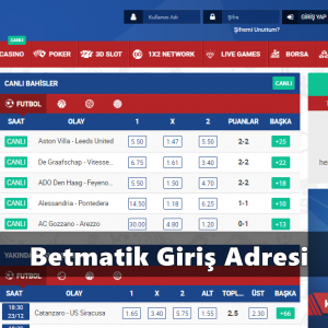 Betmatik Güncel adresi