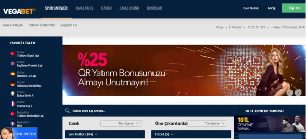 Vegabet Canlı Bahis turkiye